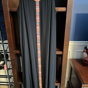 Savanna Jane Black Dress with Vibrant Trim